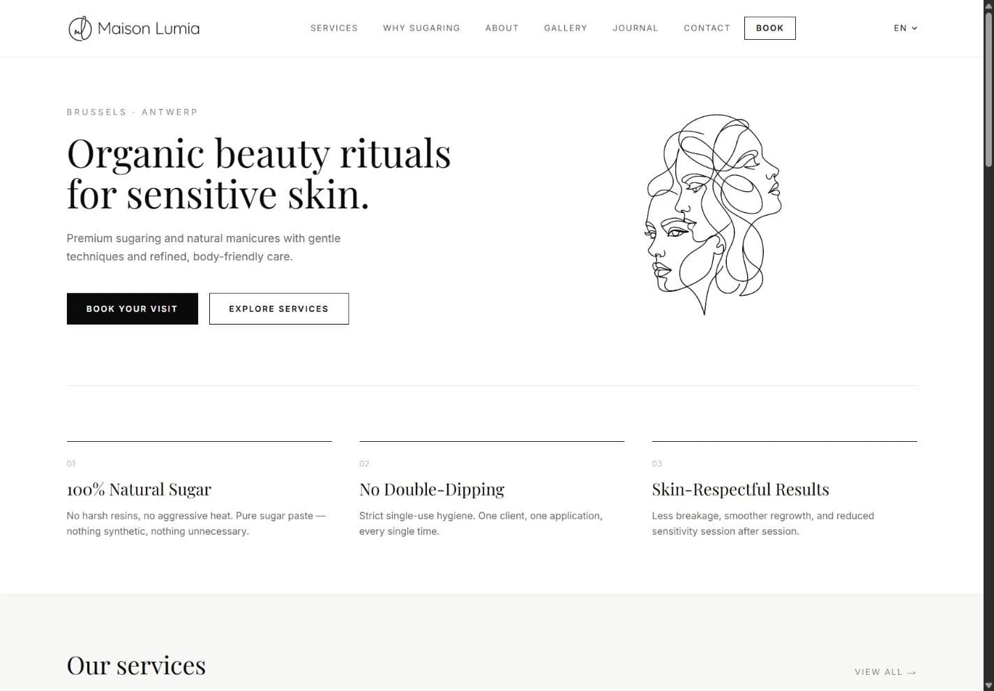 Le site Maison Lumia, présenté dans le portfolio Webility